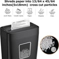 thumbnail image 4 of Paper Shredder, 8-Sheet Crosscut Shredder with 4.2 Gallon Bin Shred Credit Card/Mail/Staple/Clip for Home Office, P-4 Security Level, 4 of 6