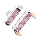 thumbnail image 4 of Rateoe Rose Flowers Pattern Quarter Crew Socks,Toe Seamed Ankle Socks,Cotton Cushioned Breathable Athletic Crew Sports Socks, 4 of 7