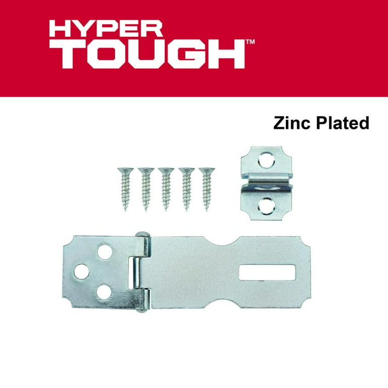 Hyper Tough 2.5 in Staple Safety Hasp Zinc Plated for Doors