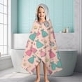 thumbnail image 6 of Princess Dress Castle Pattern Hooded Bath Towel，60"x35" for Ages 3 To 12 Kids, Quick Dry Lightweight Soft Microfiber Hood Beach Towel Cover Up for Kids, 6 of 7