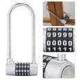 thumbnail image 4 of 5-Dial Combination Lock, Zinc Alloy U Shape Code Lock for Indoor and Outdoor Use, Cabinet Door Padlock, 4 of 7