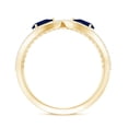 thumbnail image 2 of Rosec Jewels Lab Created Ring with Real Sapphire - Infinity Engagement Ring (Authentically Certified), 18K Yellow Gold, US 10.00, 2 of 8