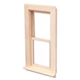 thumbnail image 1 of Ventana de madera en miniatura a escala 1:12 sin terminar para casa de muñecas, 1 of 3
