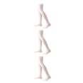 thumbnail image 4 of Qarigey 4 piezas de 32 cm, calcetines hasta la rodilla para mujer, medias por encima de la rodilla, medias hasta el muslo blanco 3Conjunto, 4 of 6