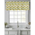 thumbnail image 2 of Curtain Valance for Windows,Summer Lemon Leaf Seamless Kitchen Valances Rod Pocket Short Curtains,Country Flower Retro Linen Window Treatment Panel for Bedroom Bathroom 54"x18", 2 of 7
