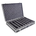 thumbnail image 2 of Fiocias Microphone Carry Case Handheld Aluminum Alloy Organizer with Sponge Compartment Protective Box And Portable Handle Buckle Suitable for Broadcasting Ro Black, 2 of 8