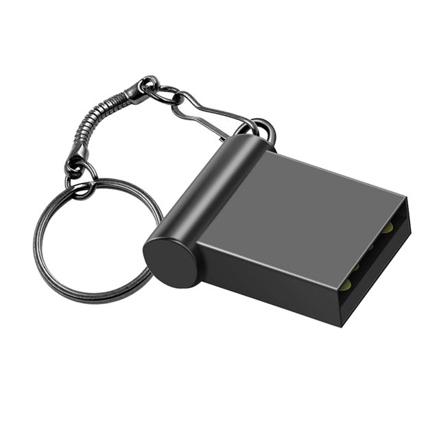 Monstrate 16/32/64GB Super Mini Metal Usb Flash Drive Pen Drive Memoria de alta velocidad U Disk 64G Pendrive 2.0 Memoria USB Disk Juegos de teclado y mouse para computadora Negro 16g