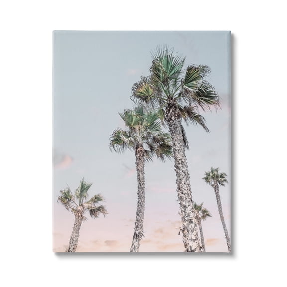 Stupell Industries Tall Tropical Palm Trees Clear Sunset Sky Photograph Gallery Wrapped Canvas Print Wall Art, Design by Natalie Carpentieri
