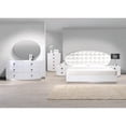 thumbnail image 3 of Best Master France Faux Leather California King Platform Bed in White High Gloss, 3 of 4