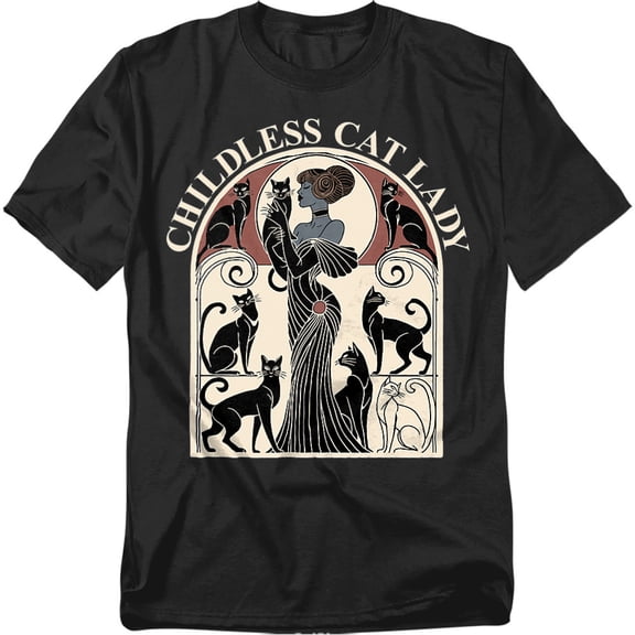 Childless Cat Lady Unisex Graphic Tee For Men & Women