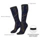 thumbnail image 4 of Fotbe Copper-Gold Gloss Outline Flower Calcetas Divertidas Estampadas para Hombre y Mujer, Calcetas de Algodón hasta la Rodilla para Caminar, Correr, Enfermería y Embarazo, 4 of 6