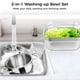 thumbnail image 3 of Juego de colador y lavabo cuadrado de acero inoxidable: tina de cocina multifuncional para fregadero, cesta de cocina con orificios de drenaje uniformes para un enjuague eficiente, ideal para preparac, 3 of 6