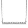 thumbnail image 1 of 14k White Gold Real Diamond Bar 18 inch Necklace, 1 of 1