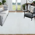 thumbnail image 5 of Goolela White Fluffy Rug 5x8 Fur Rug Faux Fur Rabbit Rug for Living Room Fuzzy Furry Washable Rug for Living Room Bedroom Rectangle, 5 of 9