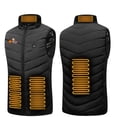 thumbnail image 4 of Odeerbi Halloween Heated Vest with 4 Heating Zones for Men Women Lightweight Winter Warm USB Rechargeable Heated Jacket Plus Size Pumpkin Print Heated Coat Black without Power Bank, 4 of 4