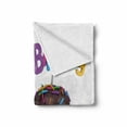 thumbnail image 2 of Birthday Soft Flannel Fleece Blanket, 3D Illustration of Chocolate Covered Cupcakes with Greetings Attached Celebration, Cozy Plush for Indoor and Outdoor Use, 60" x 80", Multicolor, by Ambesonne, 2 of 6