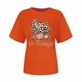 thumbnail image 4 of AOOCHASLIY Thanksgiving Day Women Tops Women's Casual Thanksgiving Print Pullover Short Sleeve T-Shirt Tops Shirt, 4 of 5