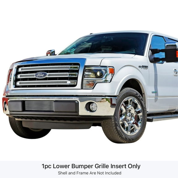APS Horizontal Billet Stainless Steel Grille 2009-2014 Ford F-150, 8" x 6"