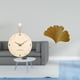 thumbnail image 2 of Reloj de pared,Reloj de pared decorativo para sala de estar,silencioso,Esculturas de pared de hojas,Esculturas de pared de hierro forjado con hojas de ginkgo,Escultura de pared con hojas de, 2 of 8