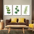 thumbnail image 2 of 3 Piece Canvas Wall Art for Living Room Bedroom, Green Minimalist Botanical Plant with Flower Artwork Picture Floral Twigs Painting Print for Home Kitchen Office Decor 12x16'', 2 of 7