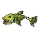thumbnail image 2 of Adhesivo 2 piezas Peces Dientes Pegatinas de boca Pegatinas de esqueleto Peces Barco de pesca Canoa TOMSHOO Adhesivo, 2 of 7