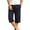 Navy, variant on Mens Capri Pants Plus Size Dry 3/4 Length Shorts Elastic Waist Zipper Pocket Hiking Pants for Outdoor Workout Casual Wear,L-4XL