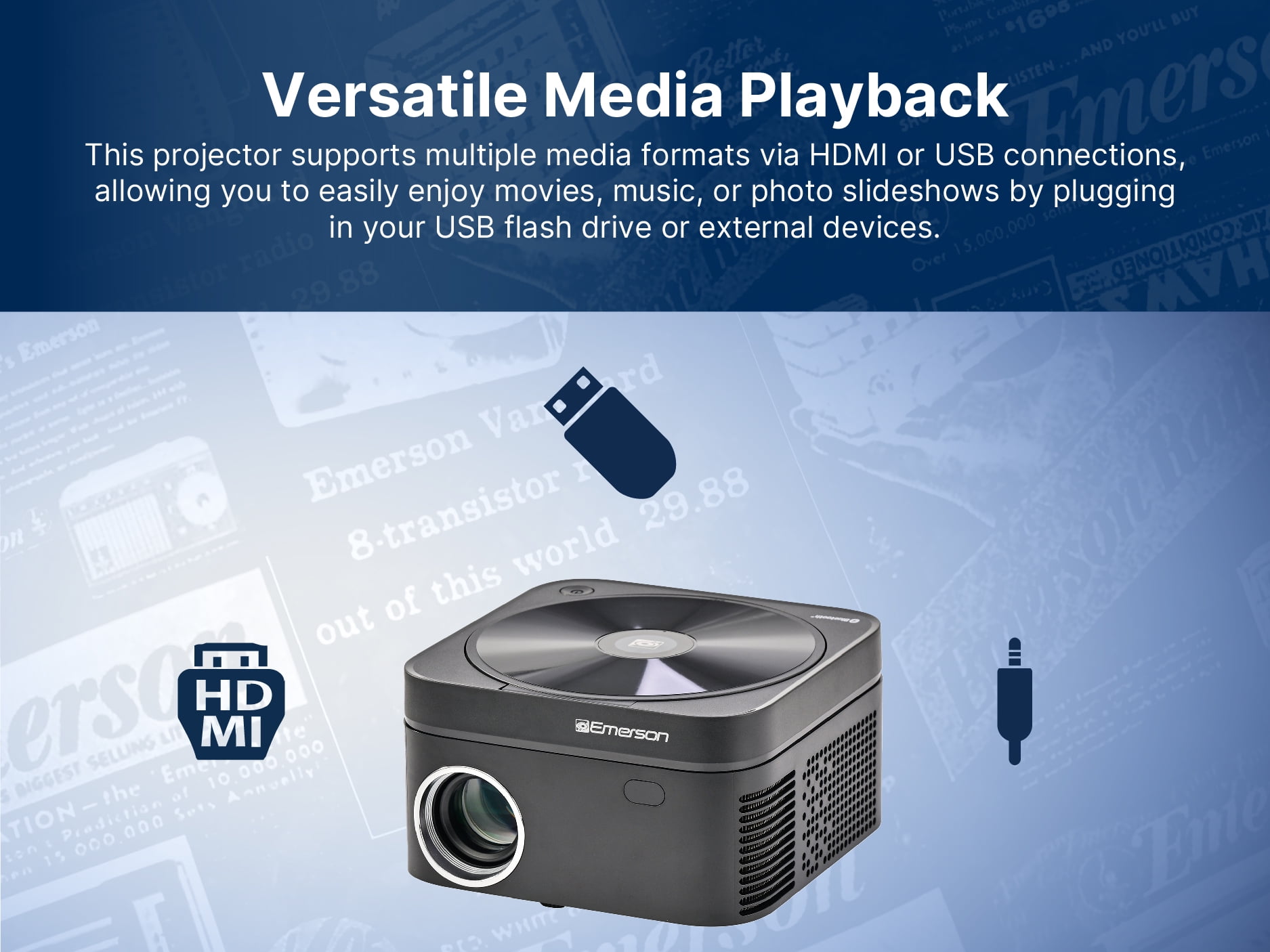 Emerson EVP-2502 120-Inch Home Theater LCD Projector with Built-In DVD Player