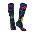 thumbnail image 5 of Lsque Colorful Mexican Flower Printed Crew Socks Men's Women's LightWeight Thin Casual Calf Socks ,Knee High Socks,Cotton Socks, 5 of 9