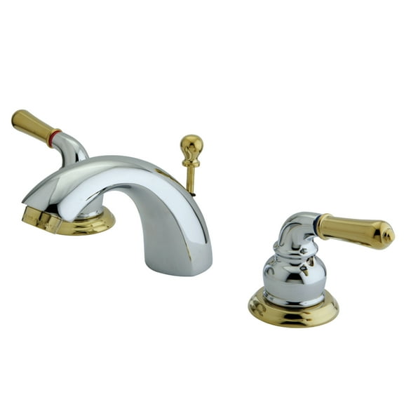 Kingston Brass KS2954 Mini-Widespread Bathroom Faucet, Polished Chrome/Polished Brass