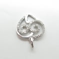 thumbnail image 5 of OM Jewels 1Ct Round Cut Moissanite Heart Beauty Women Pendant 14K White Gold Plated, 5 of 5