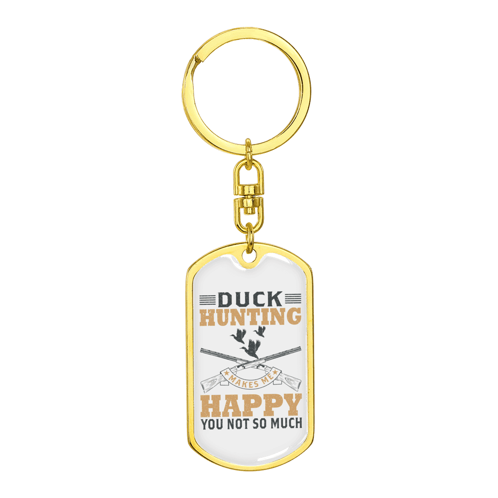 Duck Hunter S Keychain Stainless Steel or 18k Gold Dog Tag Keyring Walmart