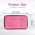thumbnail image 2 of LAICAIW Four Seasons Universal Armrest Box Mat, Carbon Fiber Leather Embossing, Waterproof Armrest Cover Center Console Mat, Car Armrest Seat Cover (Pink), 2 of 6