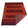thumbnail image 4 of Rugsotic Carpets Hand Knotted Wool Area Rug 9'x12' Rust Contemporary Rectangle Indoor Rug for Living Room, Bedroom Antimicrobial L0C904, 4 of 5