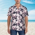 thumbnail image 4 of Daiia Lilies Flowers Hawaiian Shirt for Men Gentle Cotton Regular Short Sleeve Casual-3X-Large, 4 of 9
