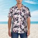 thumbnail image 2 of Balery Lilies Flowers Camisas hawaianas de manga corta para hombre, camisas playeras de corte holgado, camisas de vacaciones con botones,3X-Large, 2 of 7