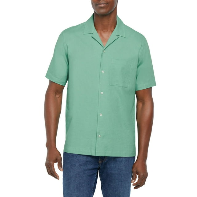 Gap Men's Short Sleeve Button-Up Linen Shirt
