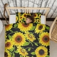 thumbnail image 3 of Sunflower Duvet Cover and Pillowcase Set for Single Bedding, Bedroom Accessories for Kids Teens, 3 of 5