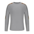 thumbnail image 4 of APEXFWDT Mens Crewneck Pullover Sweater Long Sleeve Knitted Sweaters Tops Men Big and Tall Cable Knit Patchwork Regular Fit Sweater, 4 of 5