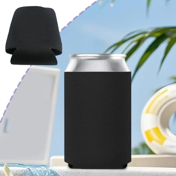 Insulated Plastic Can Cooler Sleeve, Foldable 12oz Standard Drink Can Cover, Leakproof Beverage Can Holder for Party Camping