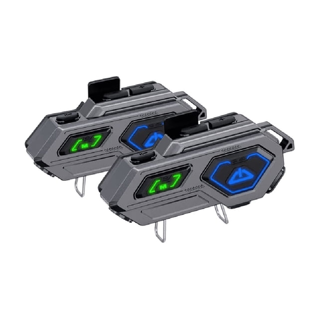 Audífonos Para Casco De Motos Bluetooth Intercomunicador 2pc gris