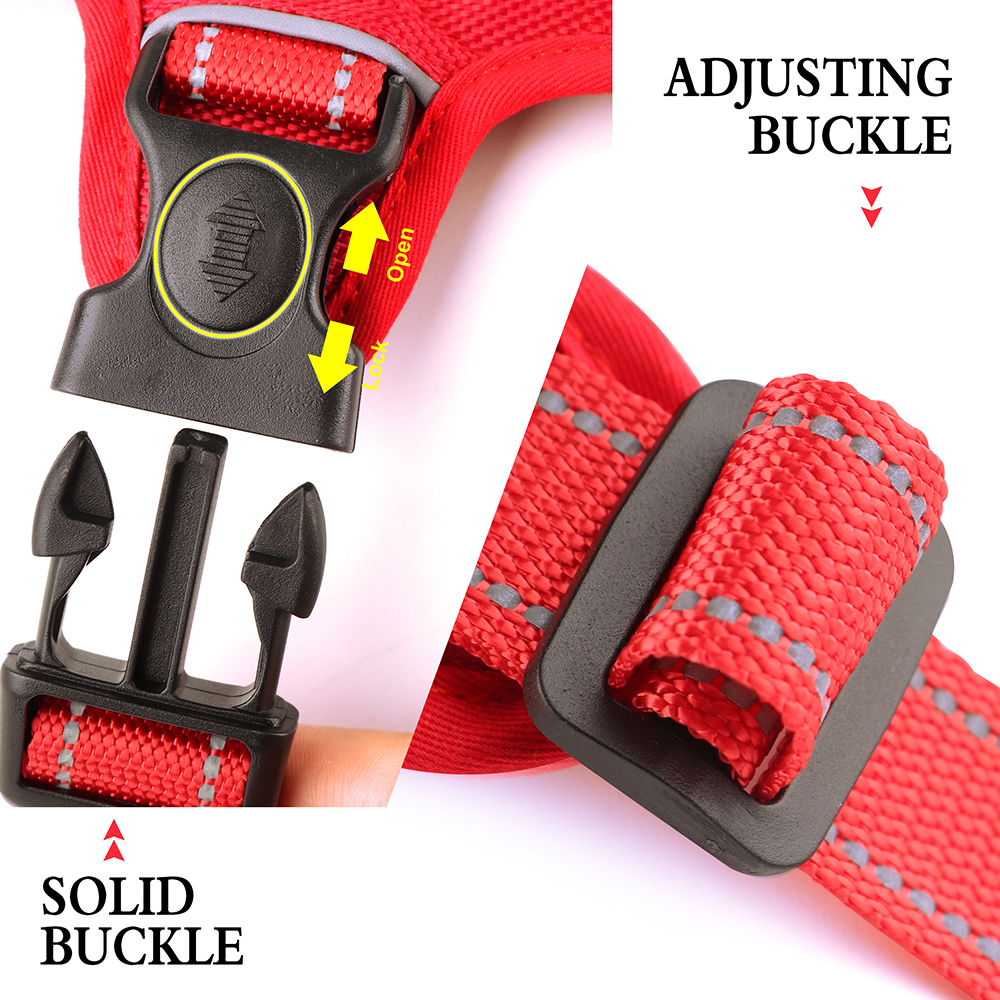 Pet Artist S-XL No Pull Dog Harness Escape Proof Reflective Adjustable Sport Vest with Handle