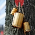 thumbnail image 4 of Under 10 Hangs Set of 3 Giant Harmony Cow Bells Handmade Rustic Christmas Hanging Bells On Rope Harmony Wind Chimes Bells Hanging Harmony Cow Bells for Home & Garden Decor, 4 of 7