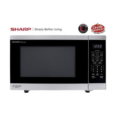 Sharp Carousel Black Stainless Steel 1.4 Cu. Ft. Countertop Microwave ...
