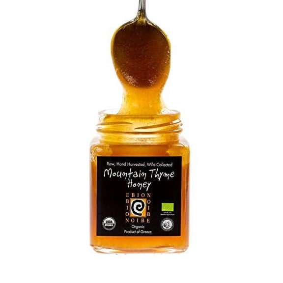 Ebion Organic Beeproducts Raw Mountain Thyme Honey, 250 Gram Jar
