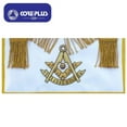 thumbnail image 5 of Past Master Blue Lodge Apron – Blue with Golden Vinework Hand Embroidery, Masonic Regalia with Adjustable Belt, 5 of 5