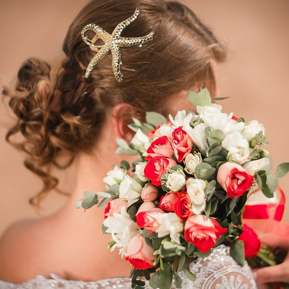 Sea Star Hair Clip for Women Large Decorative Barrettes Hair Accessories Back of Head Clips Stylish Hairpins