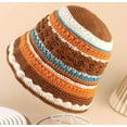 thumbnail image 3 of YooGuoGuo Women Fashion Crochet Bucket Hat Cute Knit Fisherman Caps for Outdoor Fall Spring Striped Beanies Cloche Hats, 3 of 8
