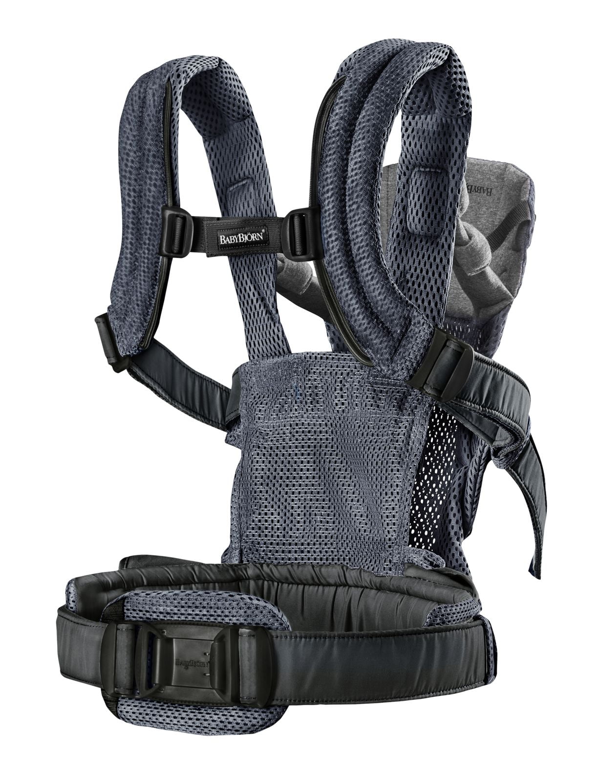 BabyBjorn Baby Carrier Harmony, 3D Mesh, Ergonomic, 3-Position, Anthracite, One Size