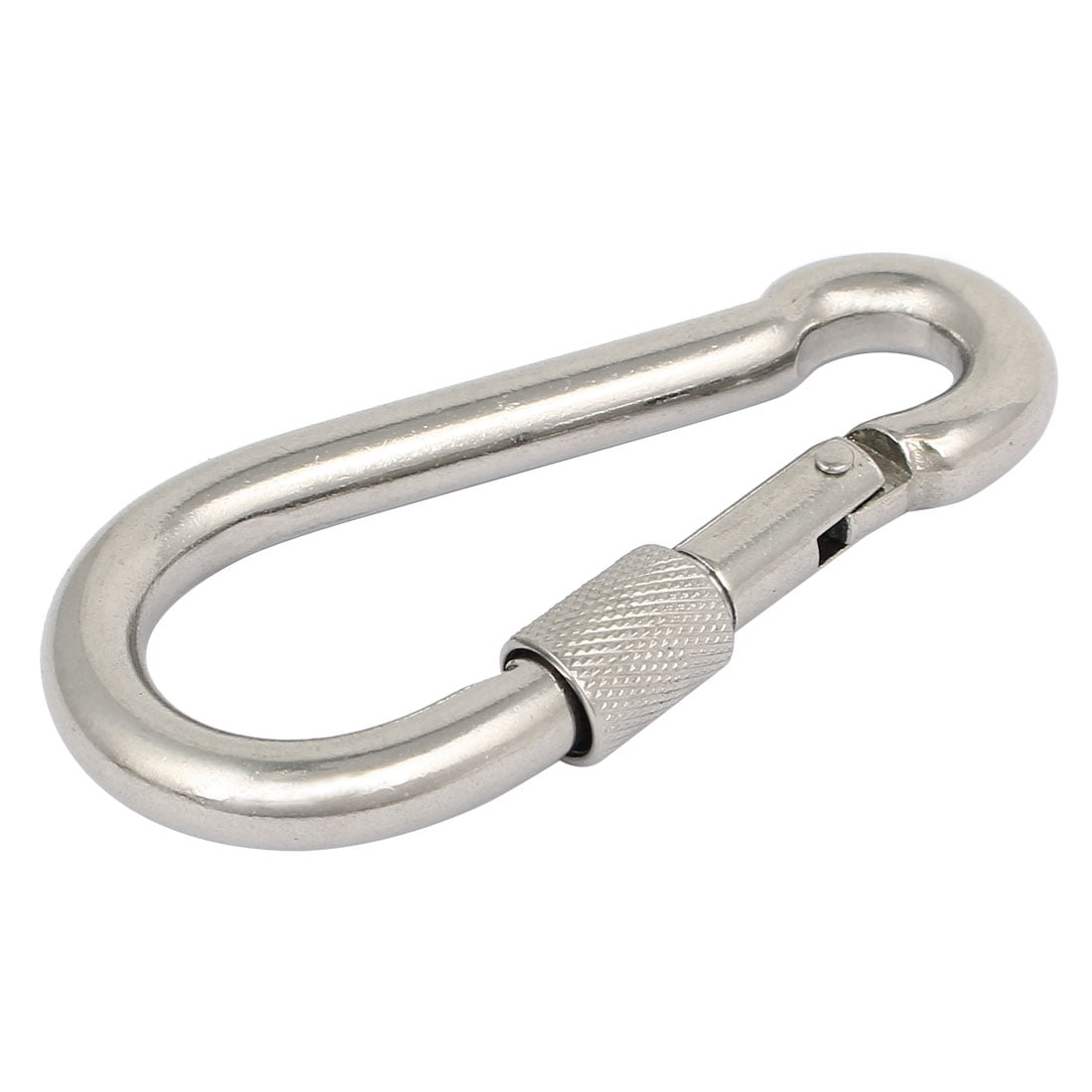 M10x102mm 304 Stainless Steel Spring Loaded Gate Screw Lock Carabiner