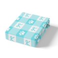 thumbnail image 3 of Dog Paw King Size Duvet Cover,Teal Geometric Plaids Princess Style Bow Patchwork Duvet Cover for Adults All Season,Cartoon Animal Footprint Kawaii Bowknot Bedding Set,No Comforter, 3 of 6